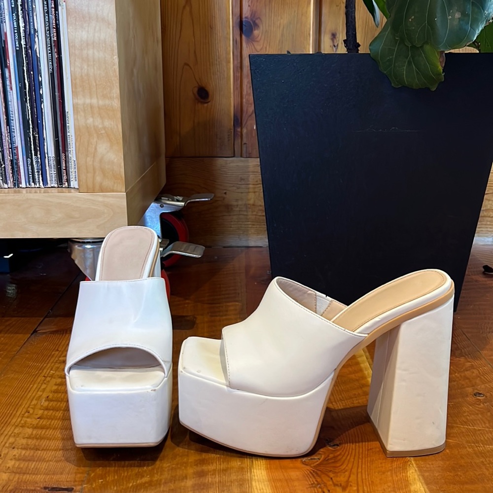 Retro White Heels